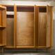Scandinavian wardrobe 1960 honey color 4 doors L 205 cm