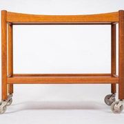 Mid-Century Modern Danish Bar Cart by Hans J. Wegner for Andreas Tuck, 1950s