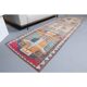 Vintage Turkish Oushak Handmade Wool Cotton Pink Runner Rug 97x323
