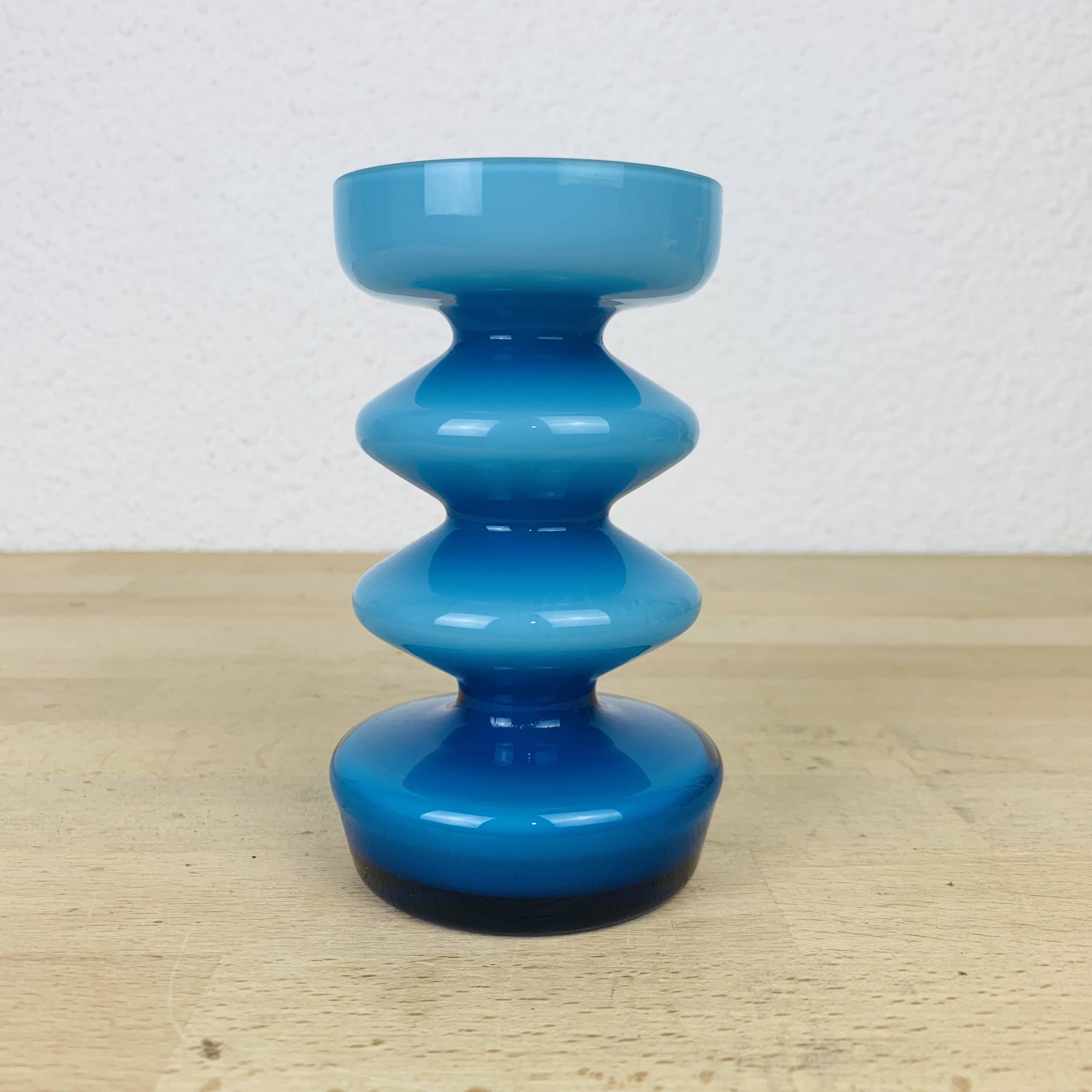 Scandinavian scroll vase, riihimaki tamara aladin glass