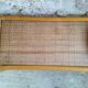 Side table in rattan and wicker curved vintage years 60/70