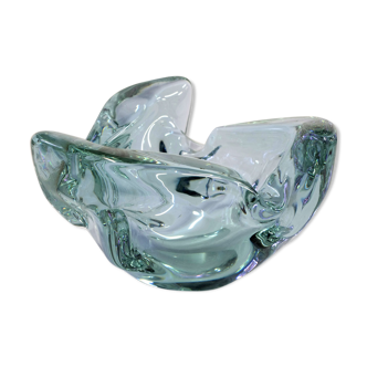 Green blue glass trinket bowl 70