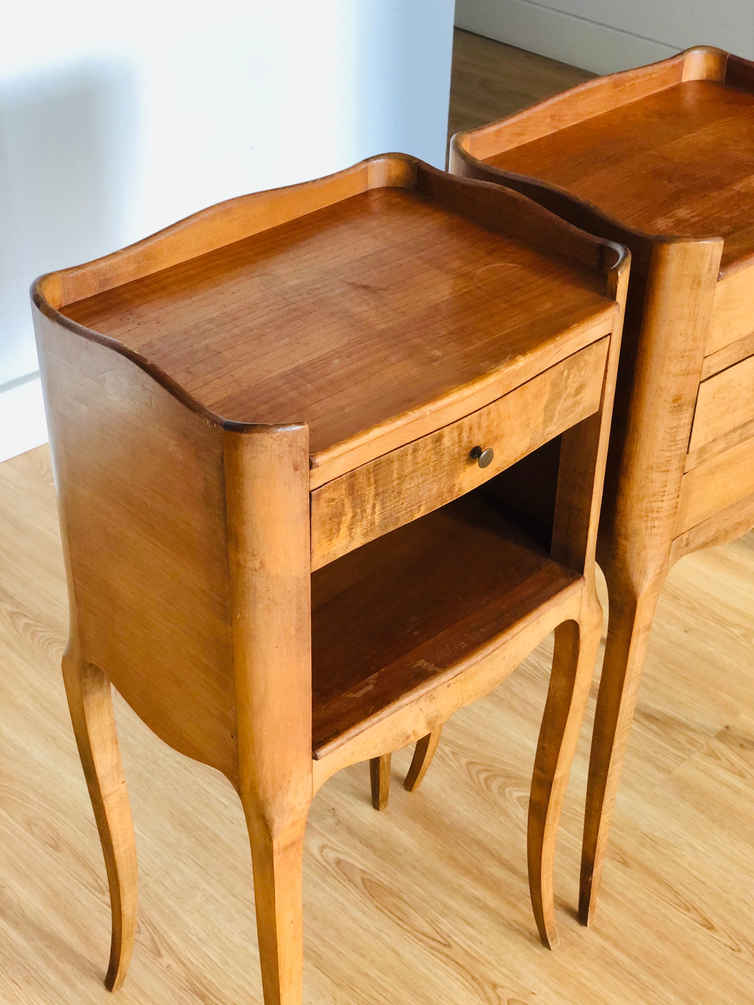Pair of bedside or side tables Louis XV