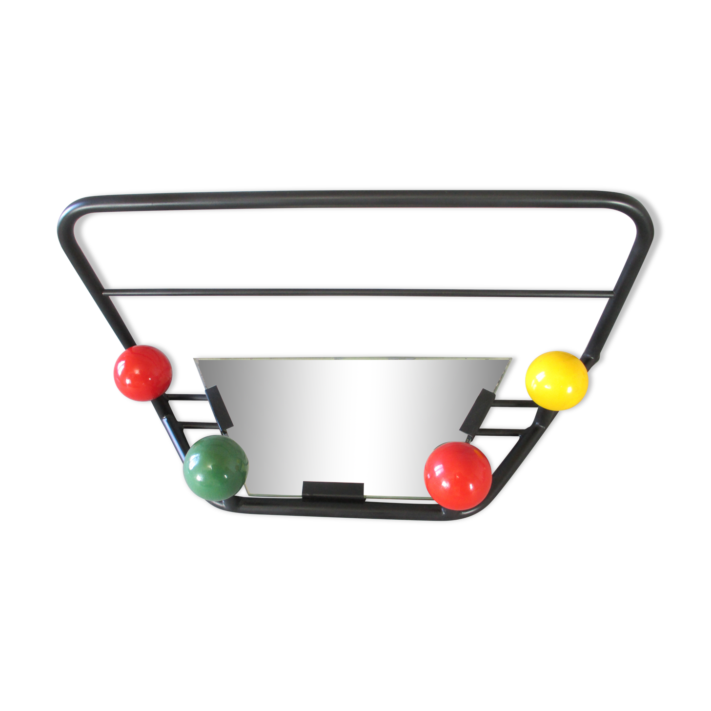 Wall coat rack with vintage balls
