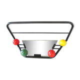 Wall coat rack with vintage balls