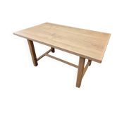 Solid oak table with extensions