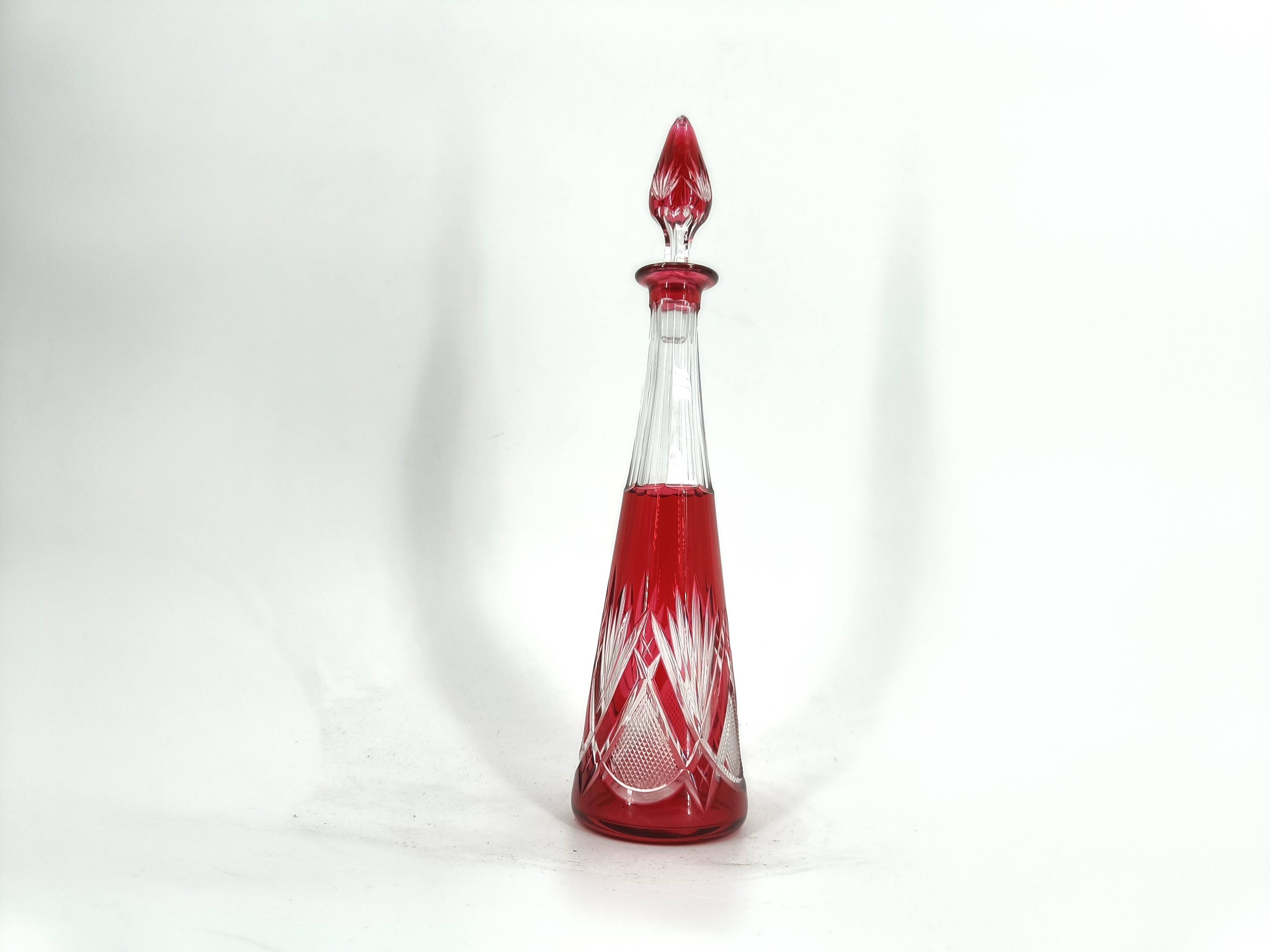 Crystal caraffe or decanters by Val Saint Lambert, 1960s