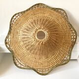 Braided wicker flower suspension