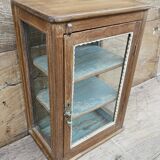 Antique Art Deco wall display case in Burmese teak