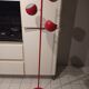 Red floor lamp 3 balls eyeball