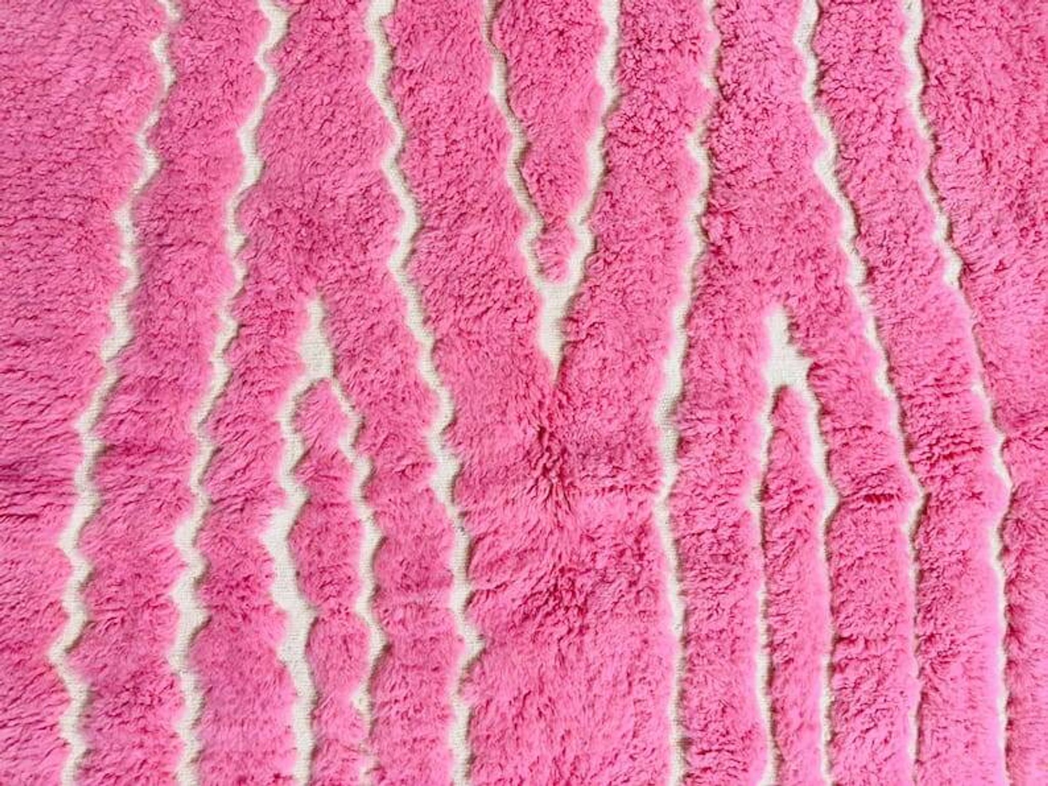 Tapis berbere de atlas fait main rose