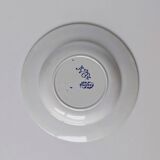 Hollow Plate in Earthenware - "Rouen Style" Decor - JVB Brand - Late 19th Century