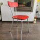 Chaise vintage rouge Formica 1970