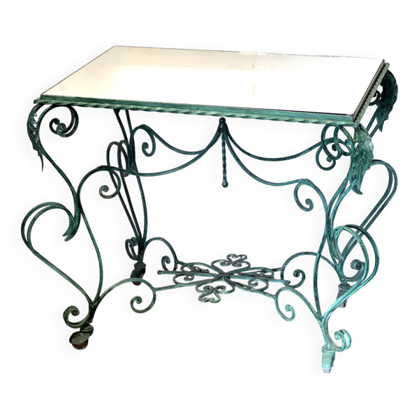 Table années 50 en fer forgé