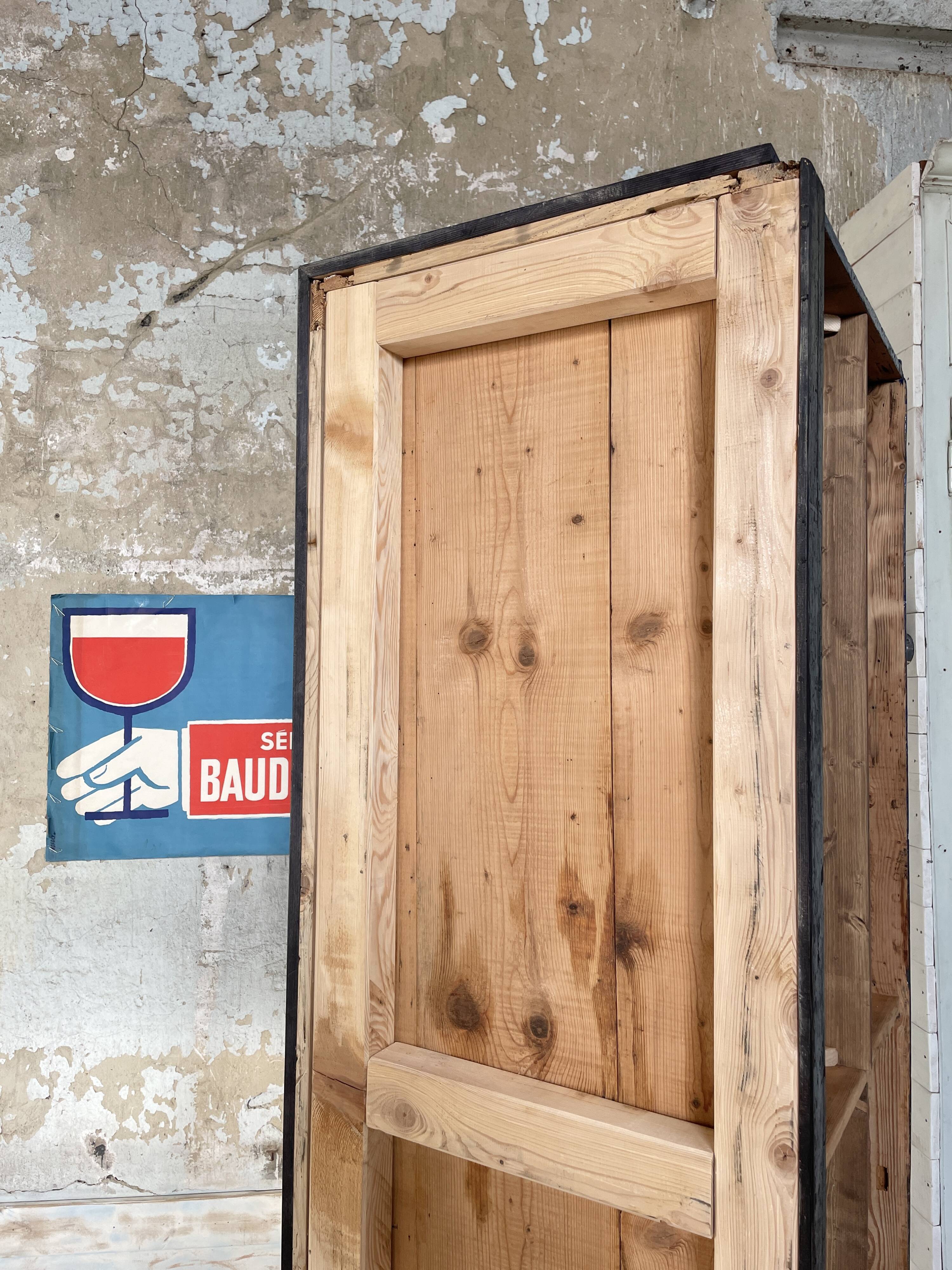 Commercial bank weathered wood panel.