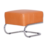 Orange Slezak foot stool made in 1930s Czechia