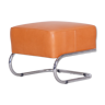 Orange Slezak foot stool made in 1930s Czechia