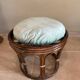 Vintage rattan pouf