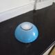 Bol en verre Huilor Dulcine bleu coupelle