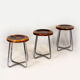 Ensemble de 3 tabourets en acier tubulaire chromé Bauhaus par Robert Slezak, années 1930