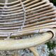 Set of 3 vintage rattan armchairs