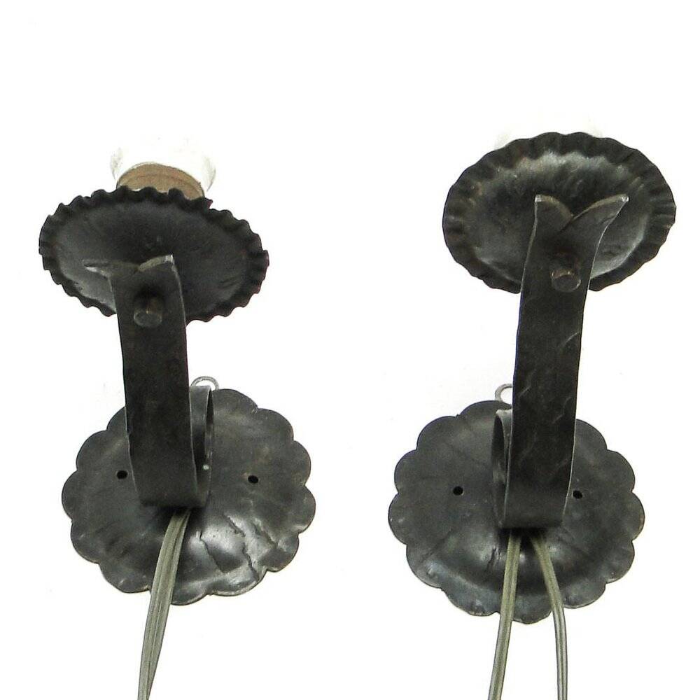 Brutalist sconces, Poland, 1970s, set of 2
