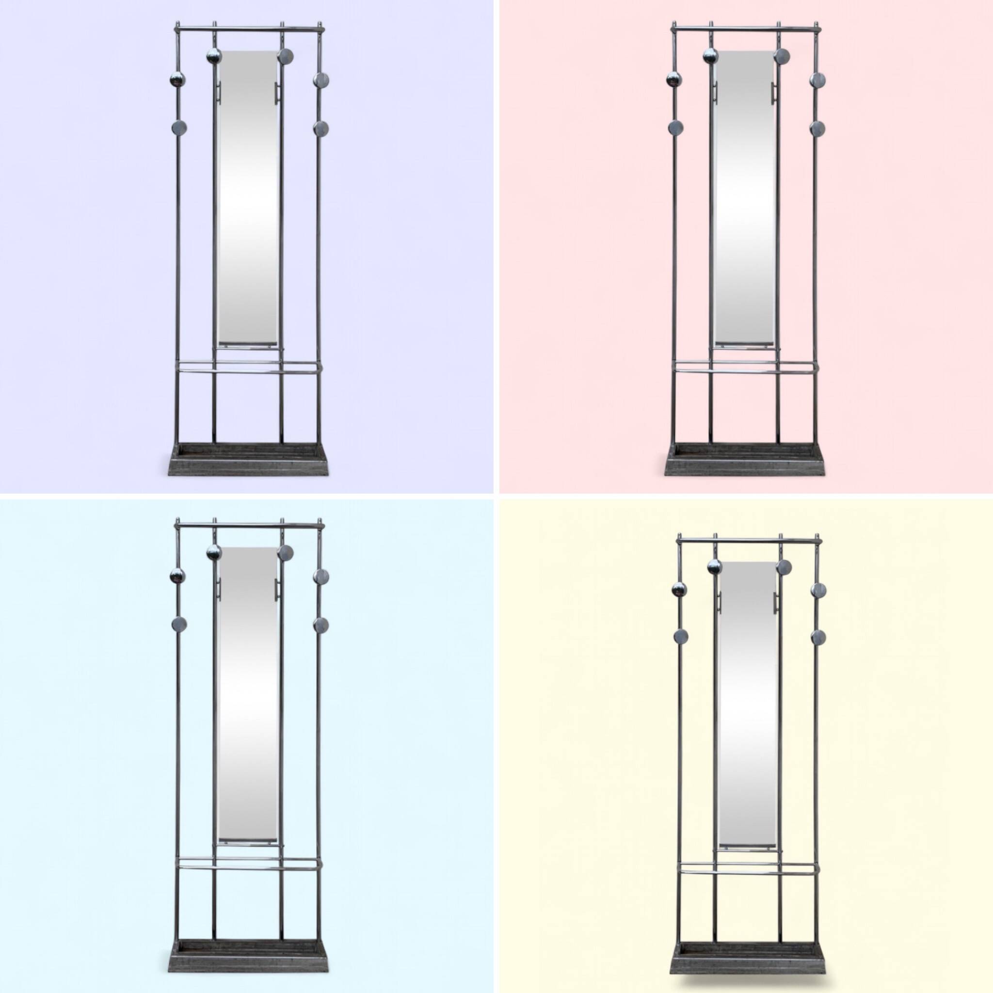 Chrome-plated aluminum entrance locker, 1950s