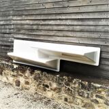 Space age shelf desk in white lay-glass fiber, circa 1970