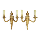 Pair of large wall lights, ram's heads, Louis XVI style - gilded bronze