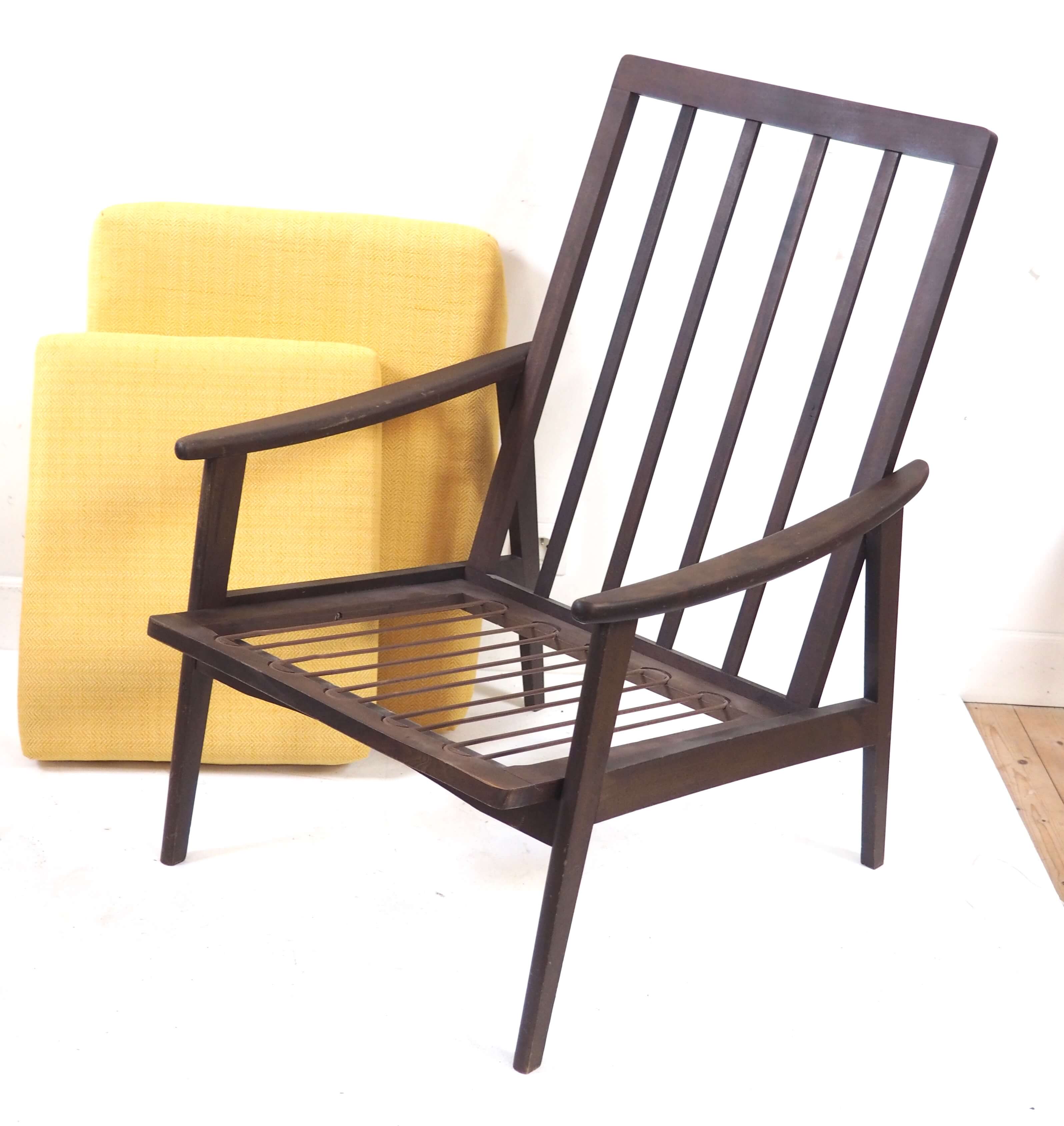 Reupholstered armchair