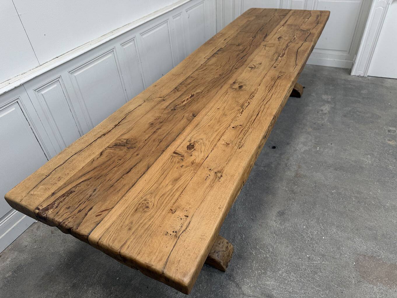 Solid oak bench from the 1950s