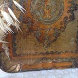 Old Florentine tray rectangle in papier-mâché