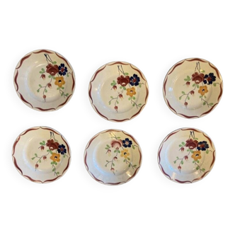 Set of 6 Gien Biarritz plates