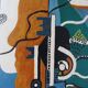 Peinture à l'huile abstraite VINTAGE 1959 | Cubisme moderne du milieu du siècle | Original S