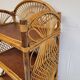 Vintage rattan bookcase shelf