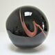 ball paperweight black and coppery glass paste Bob le Bleis glassware Maure Old vintage