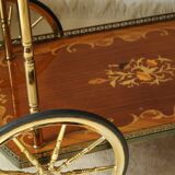 Desserte bar vintage in mahogany marquetry