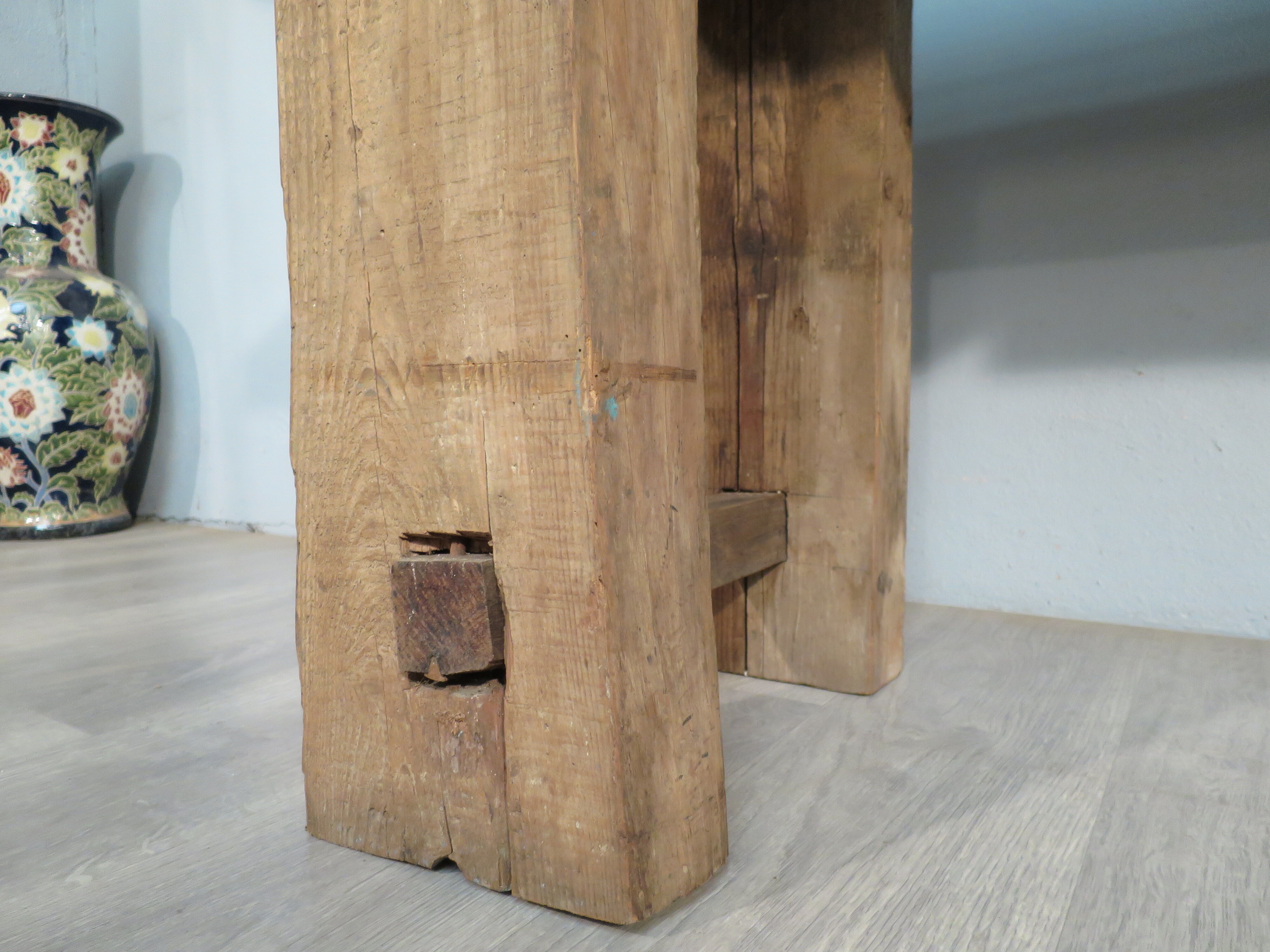 Old patinated workbench