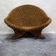Meditation lotus armchair rattan braided 70s