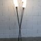 Floor lamp by René Mathieu for Maison Lunel 1950, brass and opaline.