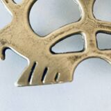 Vintage brass trivet in the shape of an owl