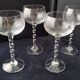 4 twisted stem glasses for white or rosé wine