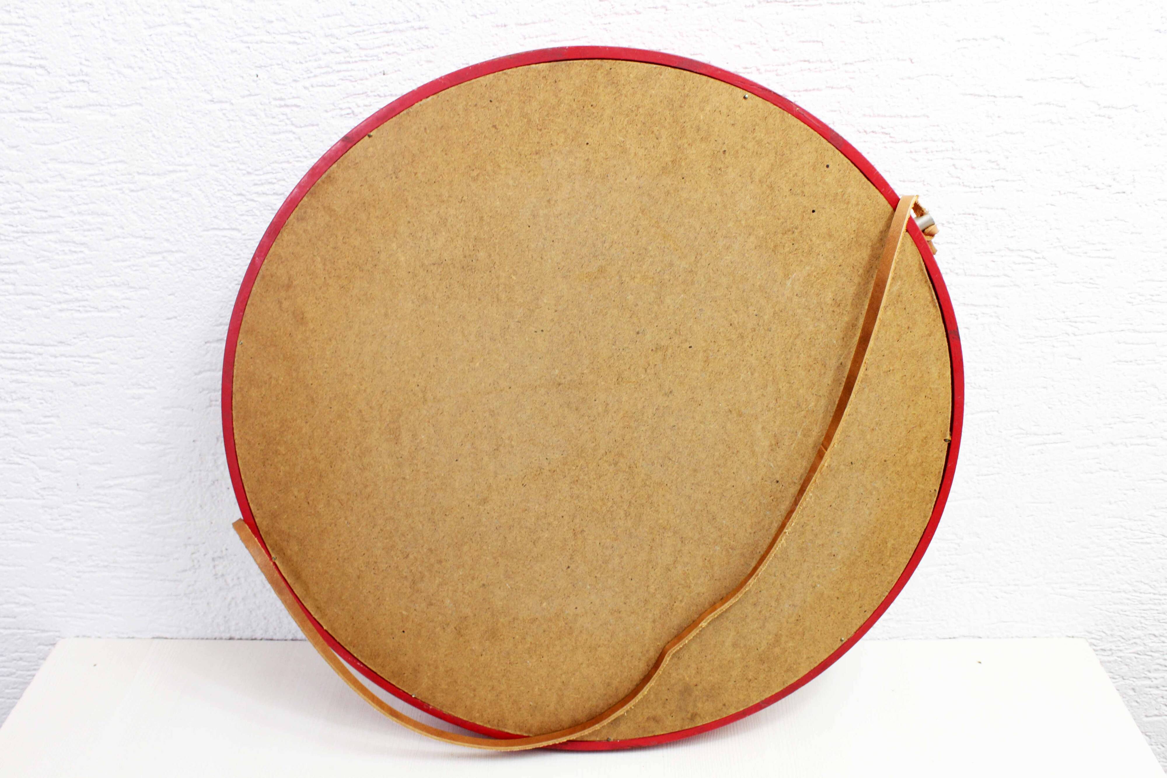 Miroir scandinave vintage rond 1970