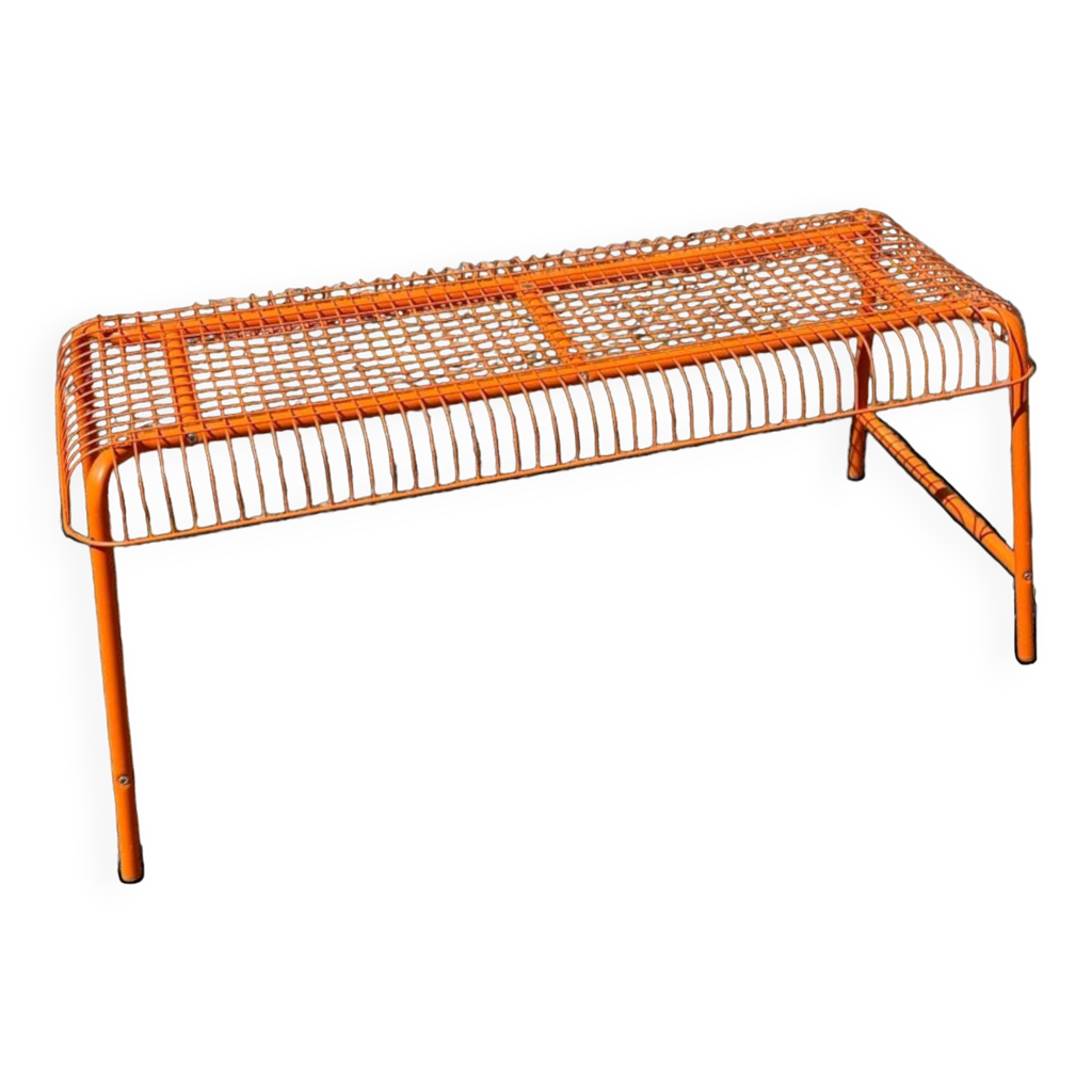 Ikea orange metal bench sale