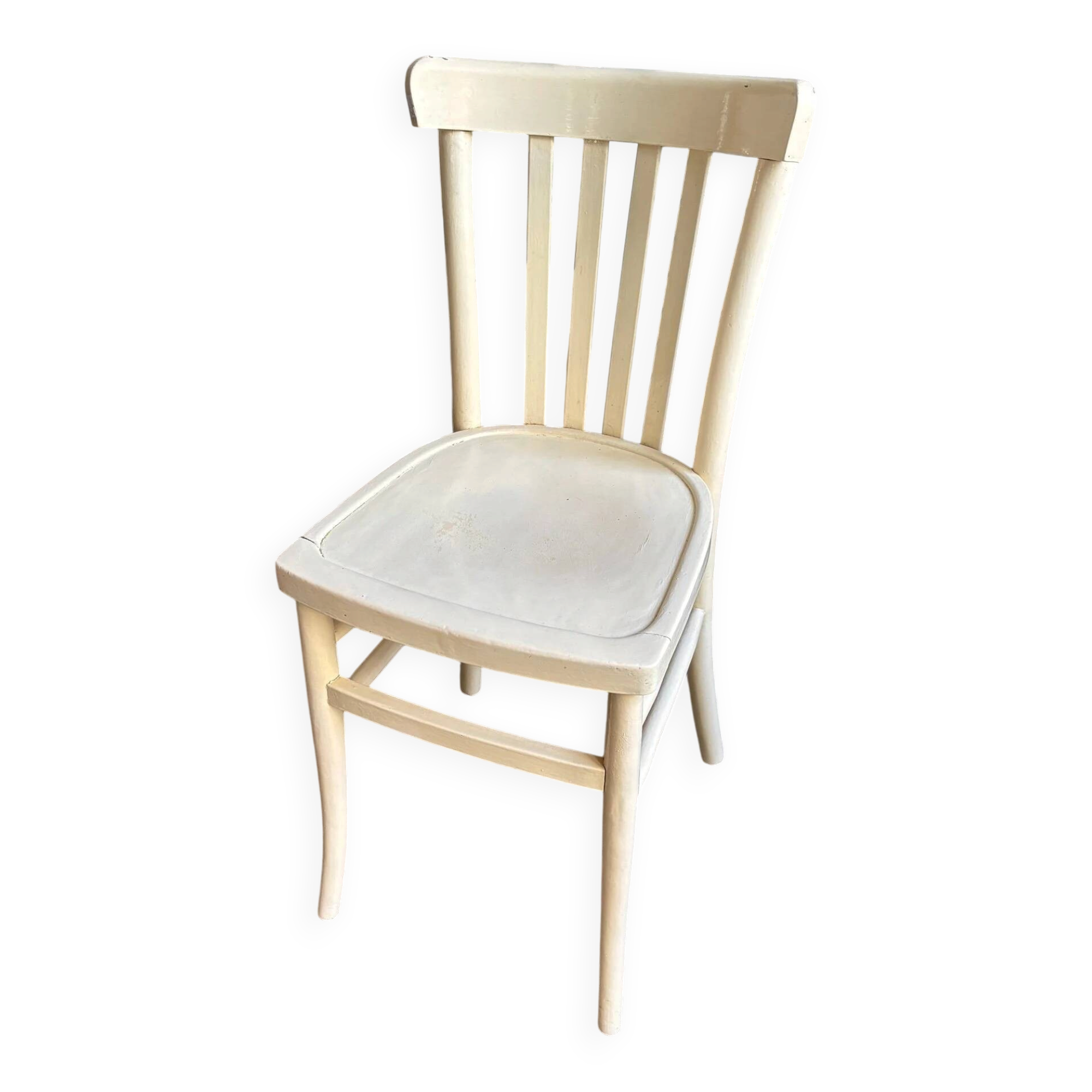 Beige bent beech bistro chair no. 2