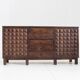Brutalist Spanish carved sideboard credenza