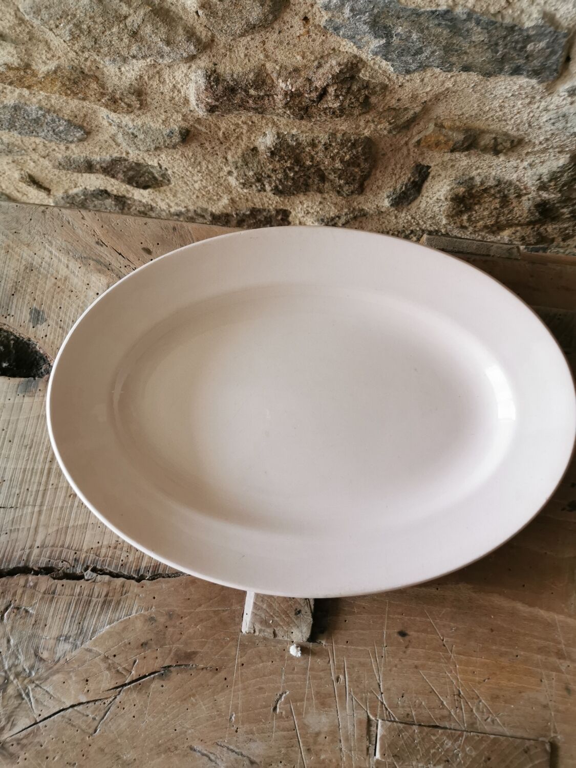 Serving dish Digoin Sarreguemines Rose