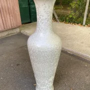 Large floor vase Amphora 137 cm ceramic with pearlescent crystallised glaze.