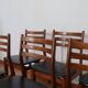 6 chaises scandiaves hêtre skaï