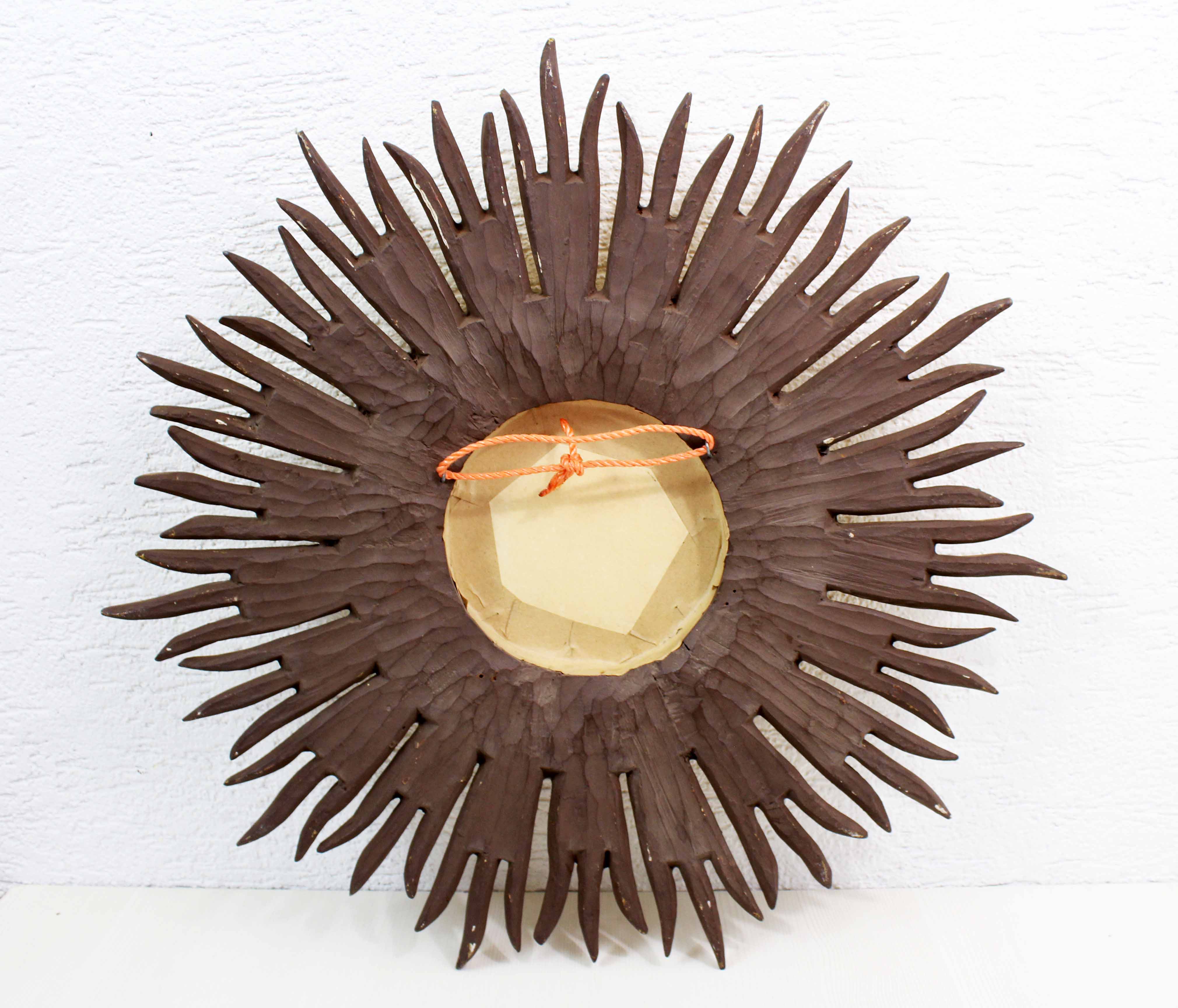 Sun mirror in wood and gilded stucco